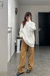 BASERANGE Corduroy Navarro Pants Made in Portugal TRNA-CO-WI22 Bossa Brown